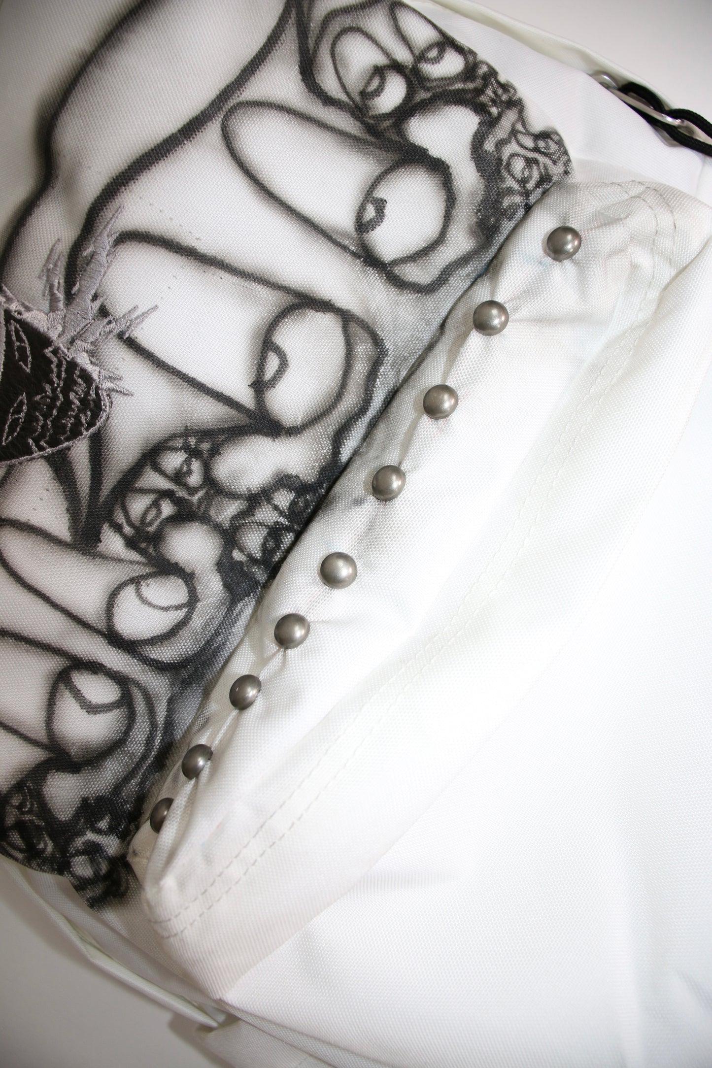 1/1 Airbrushed Studded & Leather Appliqué JanSport Backpack