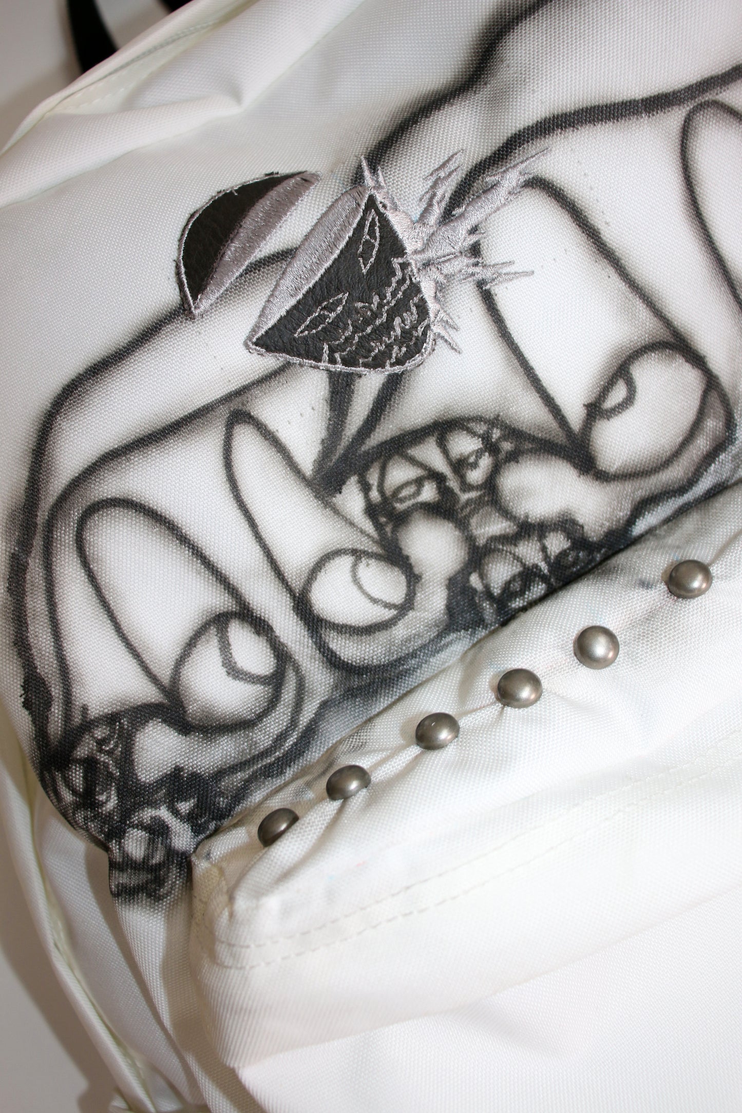 1/1 Airbrushed Studded & Leather Appliqué JanSport Backpack