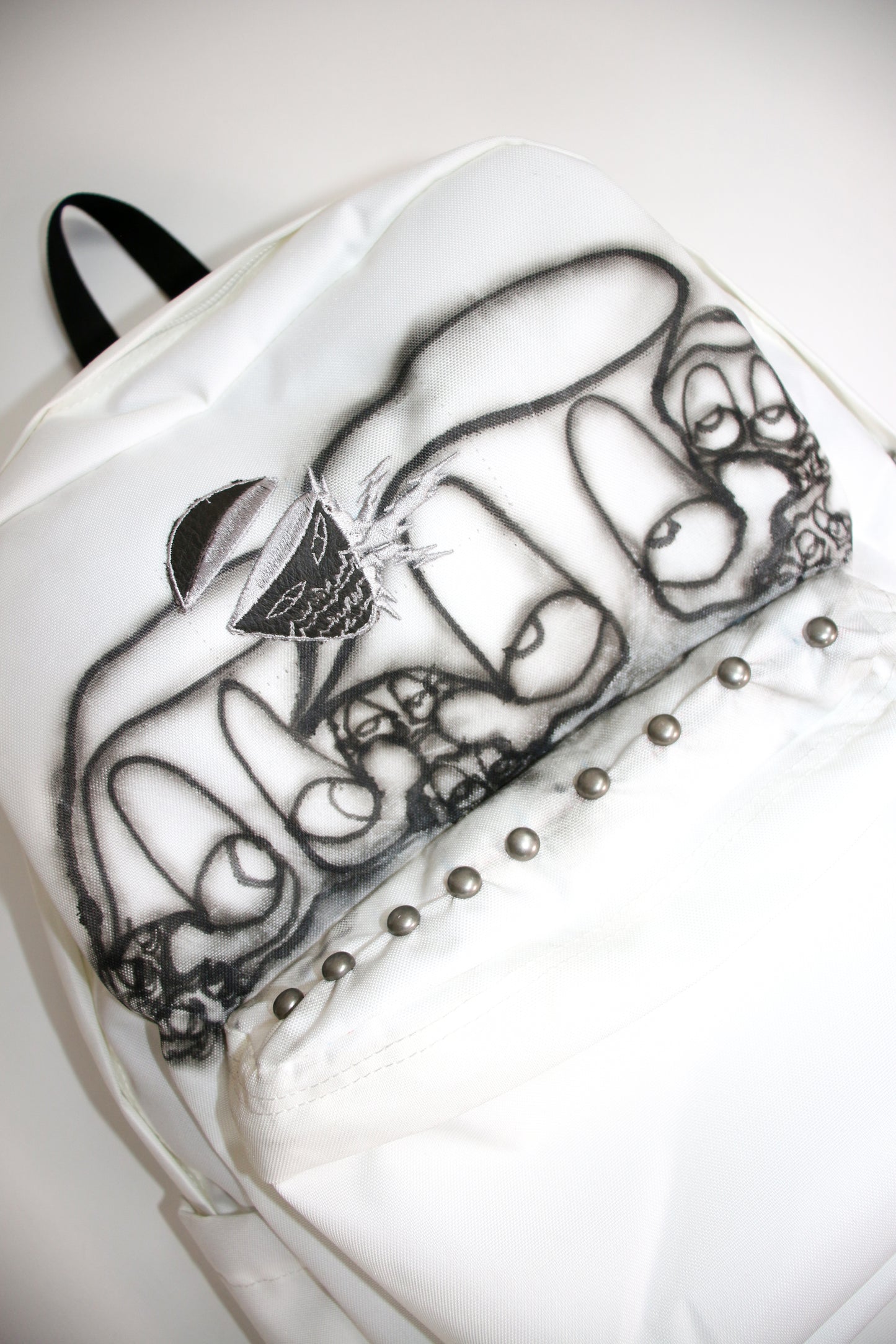 1/1 Airbrushed Studded & Leather Appliqué JanSport Backpack