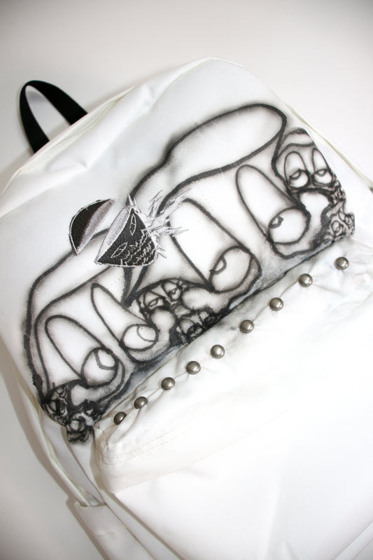 1/1 Airbrushed Studded & Leather Appliqué JanSport Backpack